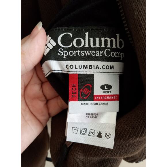 Columbia Men's Black Brown Reversible Softshell Tech Jacket L - Picture 2 of 14